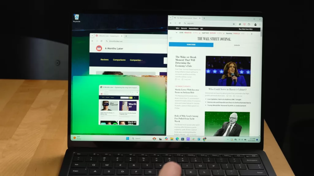 magnetic windows for easy multitasking